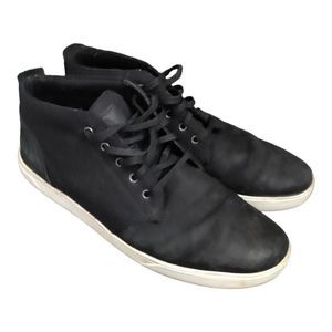 Timberland chukka boots sneakers Men's Size 12 Black canvas leather Groveton